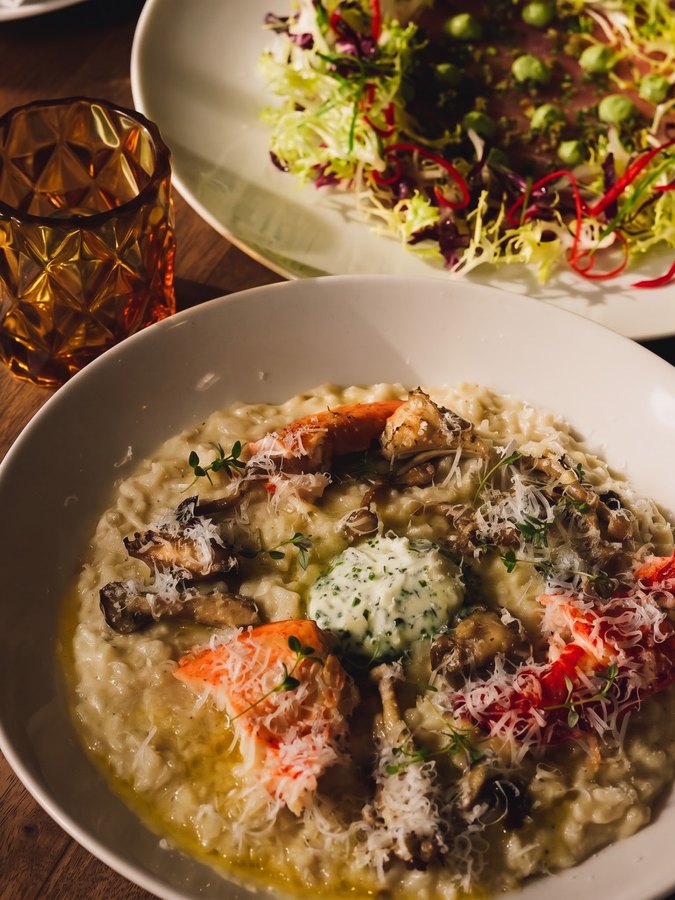 Lobster and Mushroom Risotto